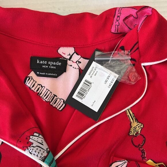 Kate Spade Holiday PJ Top - Picture 11 of 11